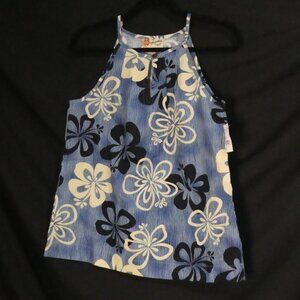 HILO HATTIE The Hawaiian Original Floral Halter Tank Top - Small
